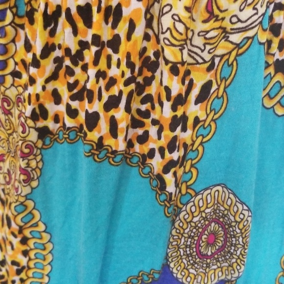 Turquoise Leopard Chain Maxi - Picture 3 of 4